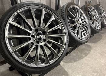 19 cali Audi A4 b8 b9 A5 felgi alusy koła komplet z oponami 5x112 ET32 8.5J