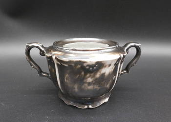 Zabytkowa porcelanowa Cukiernica RW Bavaria w kolorze srebra