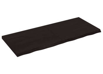 Półka ciemnobrązowa 120x50x(2-4) cm wykończone drewno dębowe WM-363816