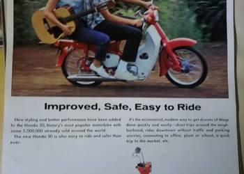 Prospekt ulotka Honda Cub C50 C50M lata 70te