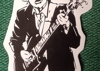 AC/DC naklejka sticker Angus Young czarny z gitarą
