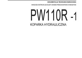 Komatsu PW110 PW110r Podręcznik  konserwacji i obsługi instrukcja DTR