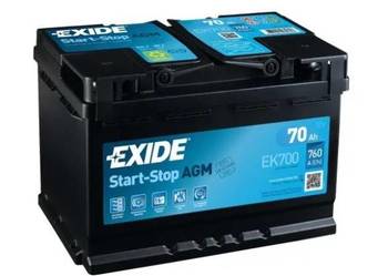 Akumulator 70Ah 760A EXIDE AGM START&STOP EK700  EN