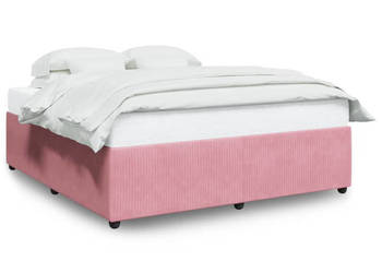 Rama łóżka różowa tapicerowana aksamitem 200x200 cm WM-3285035