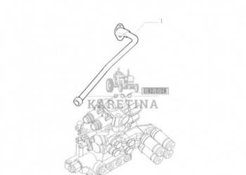 New Holland T6010 T6090 T6070 Rurka hydrauliczna 16 mm od x 241.5, 81.5 mm…