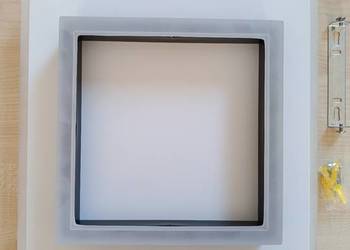 Nowy plafon led Comely 30W czarno biała lampa sufitowa kwadrat