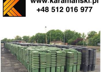 240 L cena już z dostawą,używane pojemniki na odpady, 120 L,660 L,  1100 L