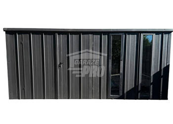 Domek ogrodowy 4,5x2,5 m - brama - 2x okno  blacha GP756