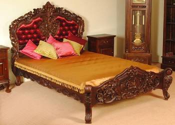 Nowe łóżko tapicerowane barok rokoko 160x200 cm 78132t