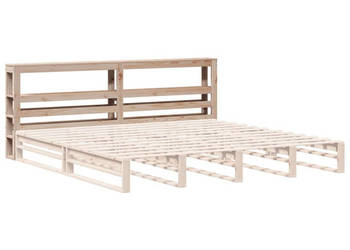 Wezgłowie do łóżka z półkami 200 cm lite drewno sosnowe WM-850872