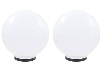 Lampy zewnętrzne LED 2 szt. kule 40 cm PMMA WM-50657