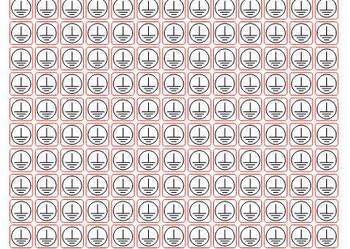 Naklejka uziemienie rozdzielnice kwadraty 234szt 13mm białe