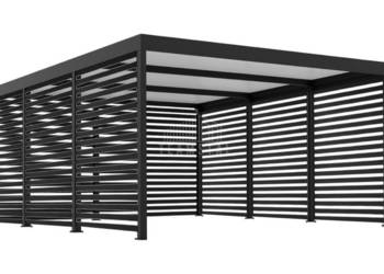 CarPort PREMIUM - wiata samochodowa 6x6  dodatkowa zabudowa TS1143