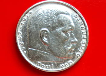 2 Marki Hindenburg 1938 B - Niemcy  III Rzesza - srebro