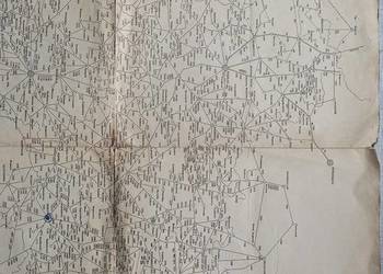 Schematyczna mapa sieci autobusowej III okręgu Komunikacyjnego 1961 r