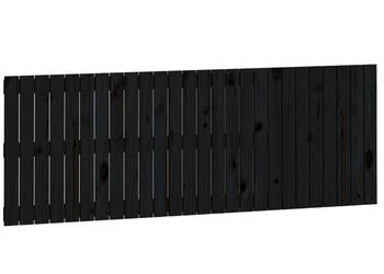 Wezgłowie łóżka czarne 166x3x60 cm lite drewno sosnowe WM-824862