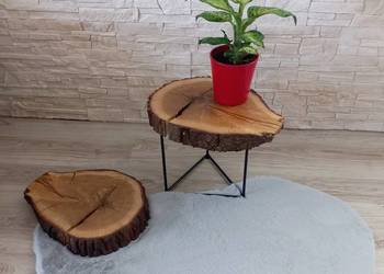 Stolik kawowy z litego drewna i metalu – unikatowy design