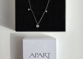 Naszyjnik srebrny z cyrkoniami - serca Apart