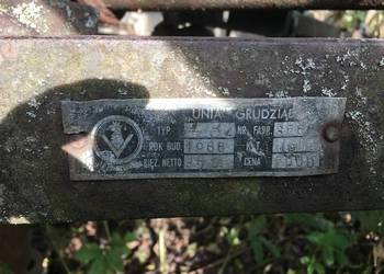 Pług Unia Grudzią 1966/ Zabytek :)/ proszę o smsy 510 985 88
