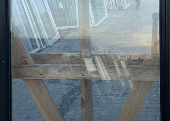 OKNA KacprzaK Witryna 95X133 FIX Używany PCV Plastikowy Ciemny Brąz