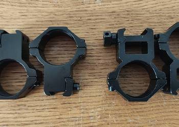 Dwa montaże do lunety celowniczej