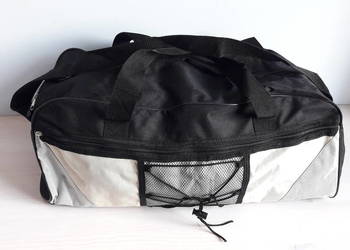 Torba podróżna czarno kremowo szara