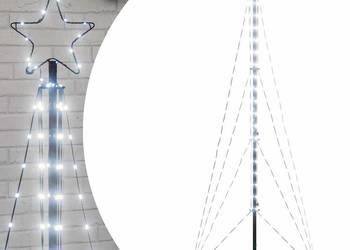 vidaXL Choinka LED 363 diody LED Zimna biel 182 cm（SKU:3307644）