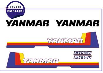 Naklejki traktorek Yanmar FH16D Nalepki Nalepka Naklejka