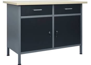 vidaXL Stół roboczy, czarny(SKU:145346)