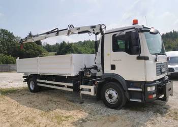 MAN TGM 15.240 Żuraw HDS HIAB + kiper wywrotka +Płyta czołowa Mały przebieg