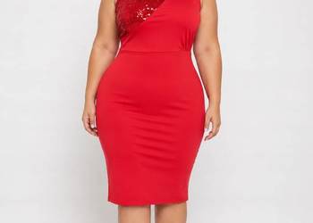 SUKIENKA glamour wieczorowa/elegancka błyszcząca r.42/biust 110cm zwężana