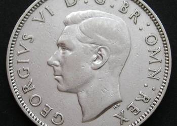Wielka Brytania 2 shilling 1939 - król Jerzy VI - srebro