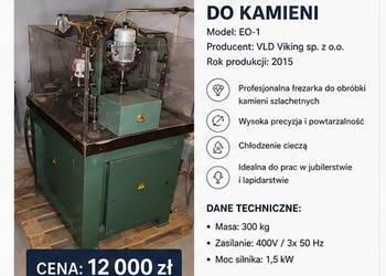 Maszyny jubilerskue  szlifowanie kamieni, polerki, frezarki