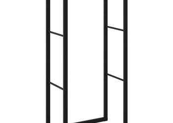 Stojak na drewno opałowe czarny 55x30x116 cm stalowy（4018465）