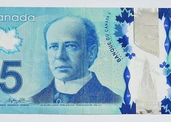 5 $ kanadyjskich 2013 r. banknot polimerowy 5 $ kanadyjskich 2013 r. banknot polimerowy