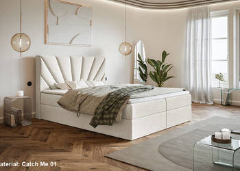 Łóżko kontynentalne ASPEN 120/140/160/180x200 z materacem