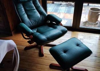 Fotel rozkładany z podnóżkiem