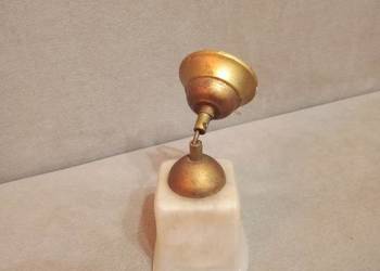 Lampa sufitowa wisząca E14 złoto patyna szkło Alfa