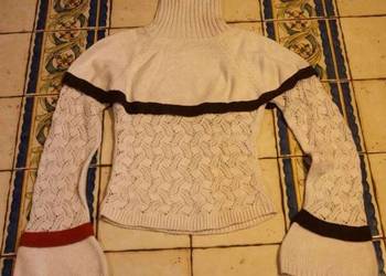 Biały sweter golf 36/S 38/ M