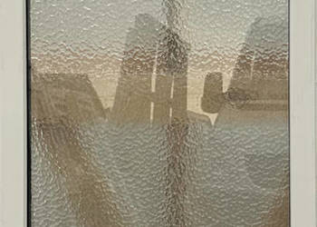 OKNA KacprzaK Witryna 67X114 FIX Używany PCV Plastikowy Szyba Ornamentowa