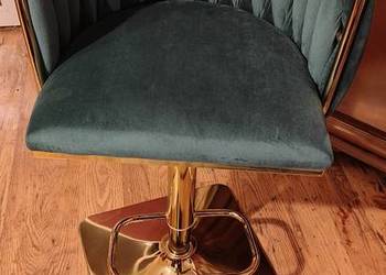 Hoker zielony złoty welur