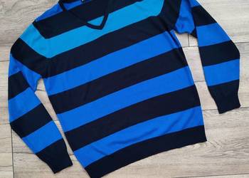 Męski sweter w paski Pasiak Cedar Wood Stare XL Vintage