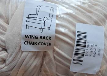 nowa kremowa narzuta na fotel brak metki