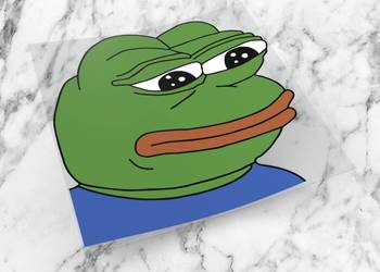 Naklejka SAD PEPE 8 x 8 cm sadpepe meme mem żaba #4