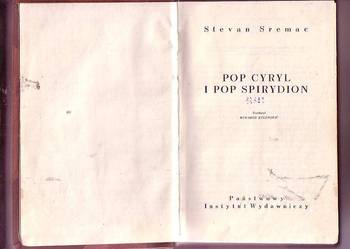 (5763) POP CYRYL I POP SPIRYDON – STEVAN SREMAC