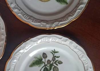 Talerzyk deserowy, ręcznie malowane owoce,