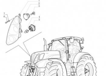 New Holland T6010 `ref`lektor przedni halogen, 12v, clear 82037494