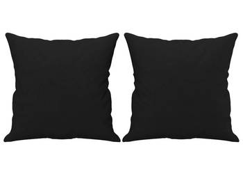 Poduszki ozdobne 2 szt. czarny 40x40 cm mikrofibra WM-349498