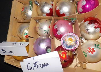 bombki z PRL ręcznie malowane  dla kolekcjonera  zestaw  odbior osobisty