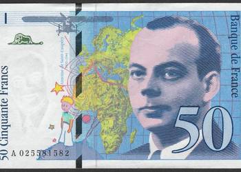 FRANCJA 50 FRANKÓW 1994 - de Saint-Exupery - A - stan 2
